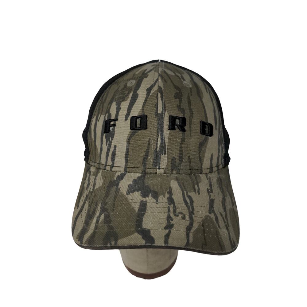 Official Ford Black & Camo Hat Mesh Back Size XL Embroidered Spell Out
